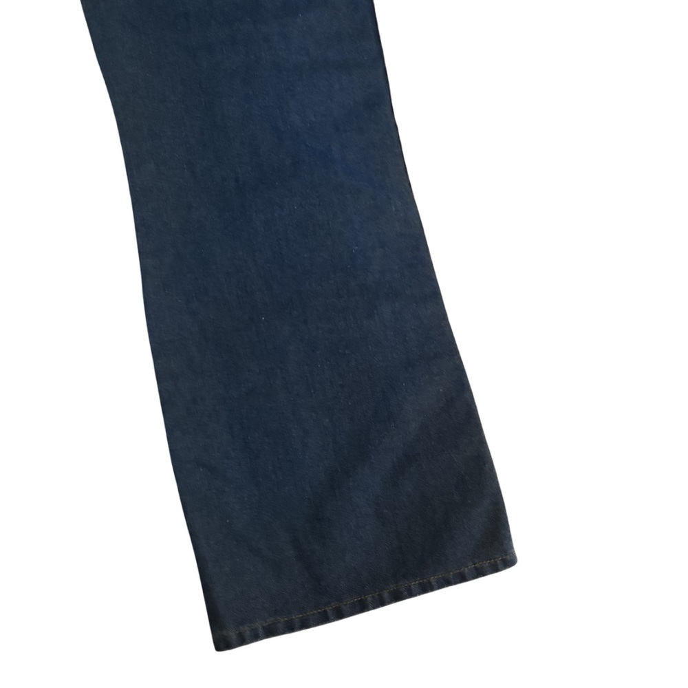Y2K Dirty Wash Women’s Flared Jeans with Side Triple Stripe - Picture 5 of 5